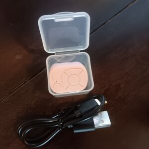 Pink Wireless Scrolling Ring with Charging Case